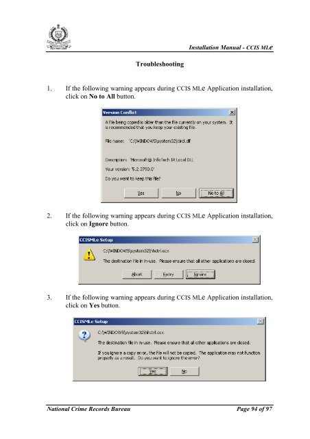 CCIS MLe Guide - National Crime Records Bureau