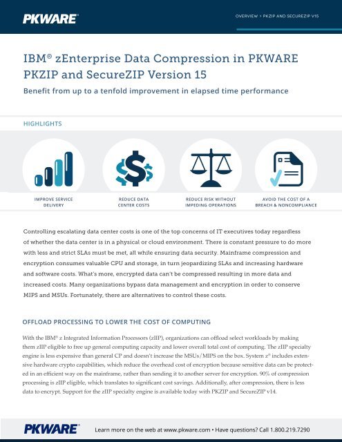 IBM zEDC in PKZIP and SecureZIP - PKWare