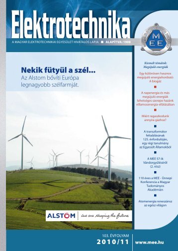 elektrotechnika-2010-11.pdf - Magyar Elektrotechnikai Egyesület