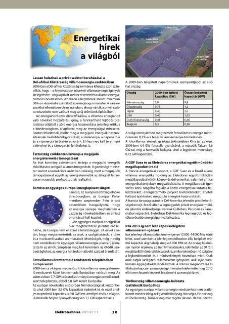 elektrotechnika-2010-11.pdf - Magyar Elektrotechnikai Egyesület