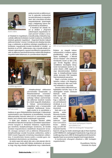 elektrotechnika-2010-11.pdf - Magyar Elektrotechnikai Egyesület