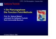 1 Die Planungsphase Die Function Point-Methode