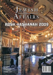 Rosh Hashanah 2009 - South African Jewish Board of Deputies