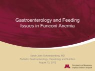 Gastroenterology and Feeding Issues in Fanconi Anemia