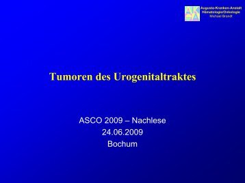 Tumoren des Urogenitaltraktes, Michael Brandt - onkologie-klinik