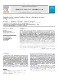 Quantifying the impact of land-use change to European farmland ...