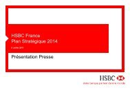 PrÃ©sentation Plan StratÃ©gique 2014 - HSBC