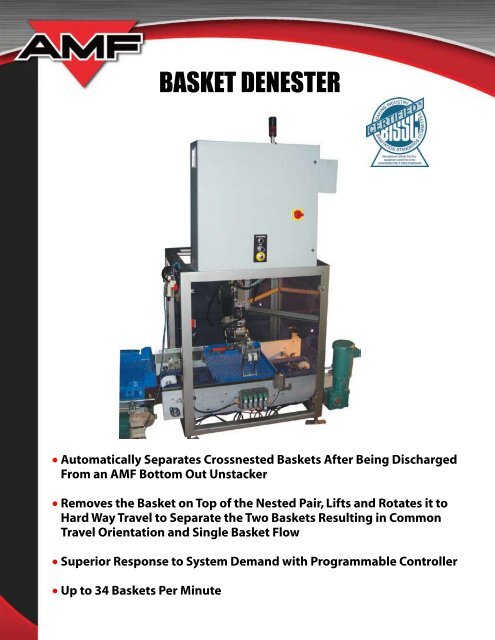 BASKET DENESTER - AMF Bakery Systems