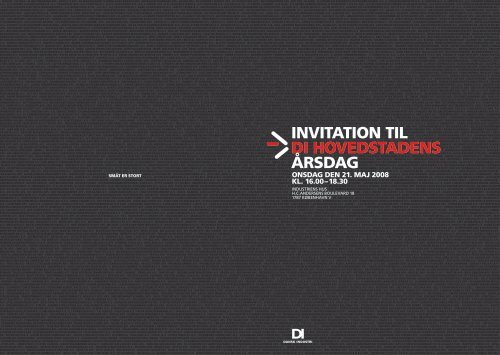 INVITATION TIL DI HOVEDSTADENS ÅRSDAG - Dansk Industri