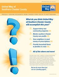 What do you think United Way of Southern Chester County will ...