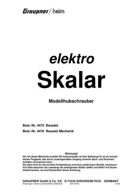 4475 - elektro Skalar - DE - Graupner