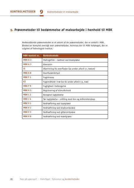 Hvor går grænsen? Malerfaget (pdf) - Tolerancer