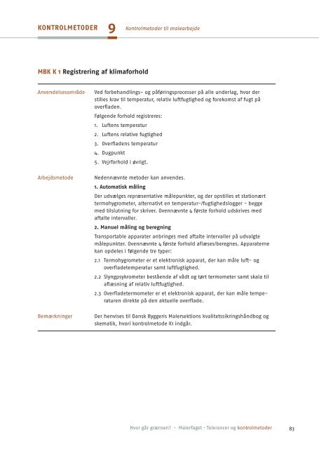 Hvor går grænsen? Malerfaget (pdf) - Tolerancer