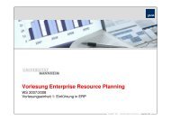 Vorlesung Enterprise Resource Planning