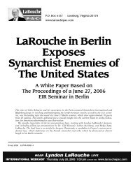 LaRouche in Berlin Exposes Synarchist Enemies of The United States