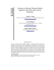 Advances in Discrete Element Method Applied to Soil, Rock and ...
