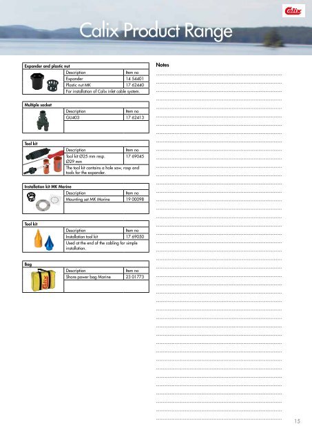 Marine folder - Calix