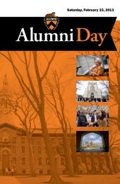 Saturday, February 23, 2013 - Alumni Association of Princeton ...