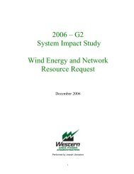 2006 â G2 System Impact Study Wind Energy and ... - OATI webOasis