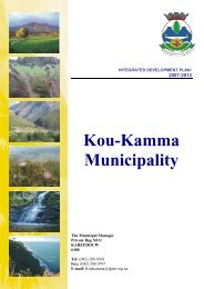 Kou-Kamma LM IDP 07_12.pdf - Provincial Spatial Development plan