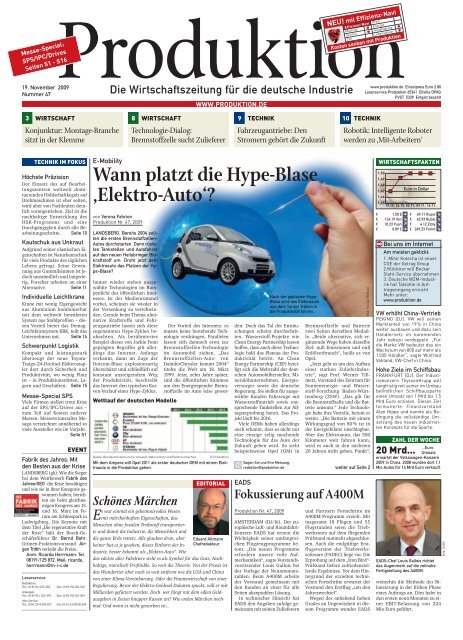 Wann platzt die Hype-Blase ‚Elektro-Auto'? - Produktion.de