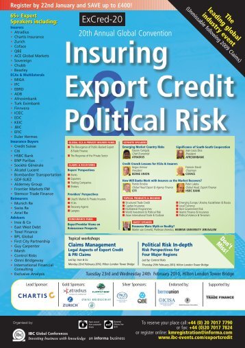 Annual Global Convention Insuring Export Credit & Political Risk