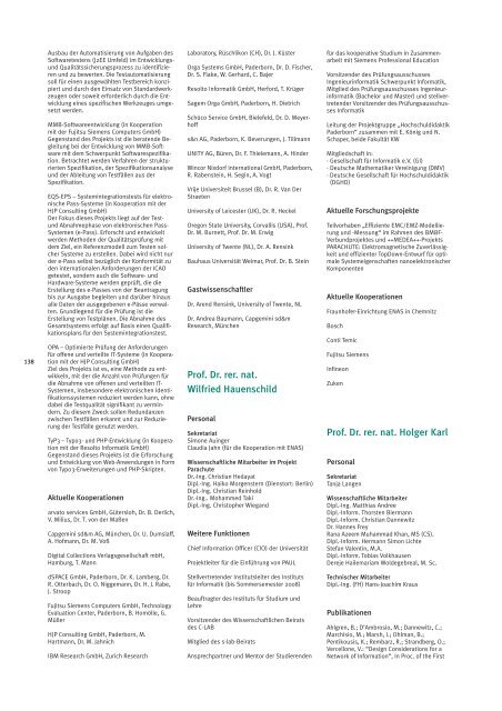 Jahresbericht 2008 - Fakultät für Elektrotechnik, Informatik und ...