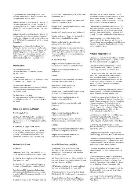 Jahresbericht 2008 - Fakultät für Elektrotechnik, Informatik und ...