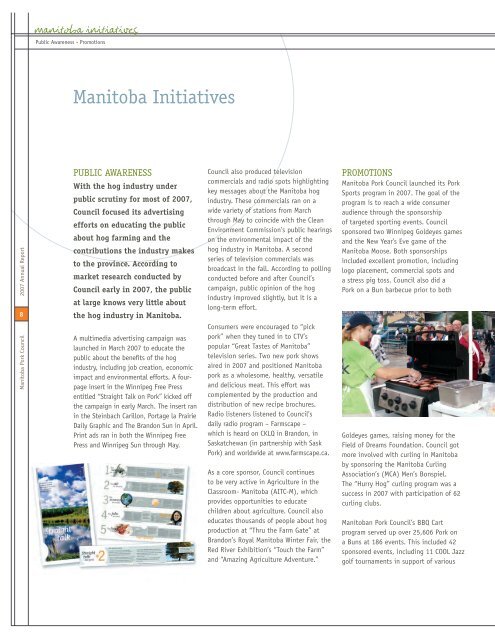 2007 Annual Report - Manitoba Pork Council