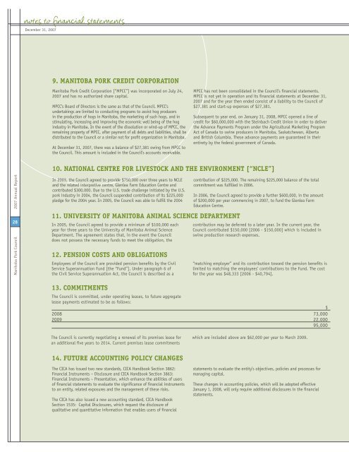 2007 Annual Report - Manitoba Pork Council