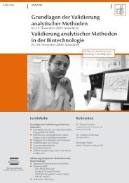 Grundlagen der Validierung analytischer ... - GMP-Navigator