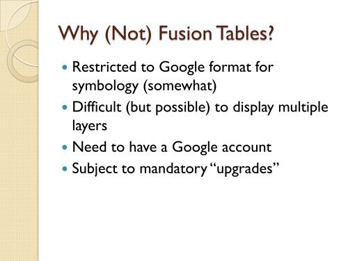 Web Mapping Made Easy with Google Fusion Tables - David O ...
