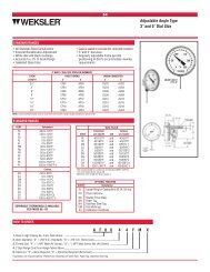 Weksler Bimetal Thermometers - Kodiak Controls