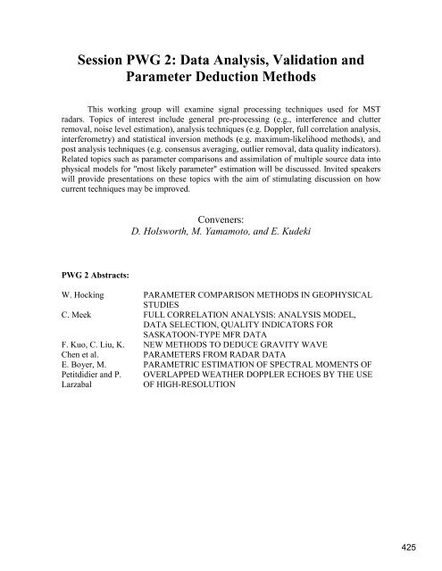 Proceedings with Extended Abstracts (single PDF file) - Radio ...