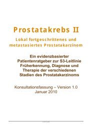 Lokal fortgeschrittenes und metastasiertes Prostatakarzinom