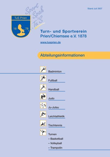 Abteilungsinformationen Turn- und Sportverein Prien ... - TuS Prien