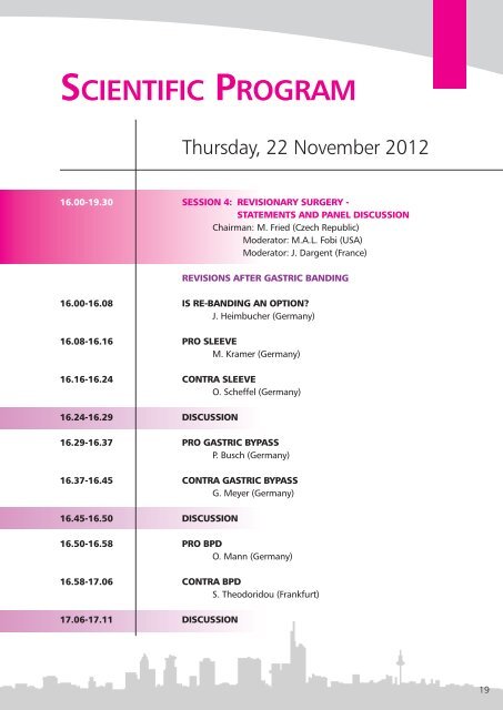 scientific program - 7th Frankfurter Meeting 22.+23.11.2012