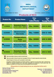 Products of NCC - (IMD), Pune