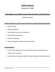 Intermediate Level SARs Present: Best Practices in Earth Science