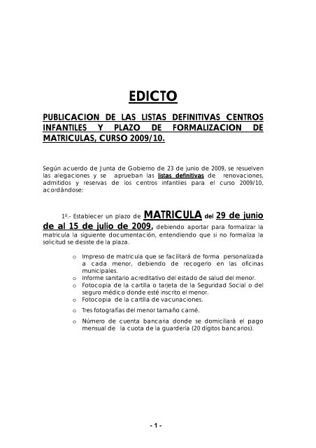 EDICTO