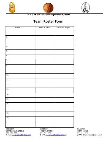 sports roster