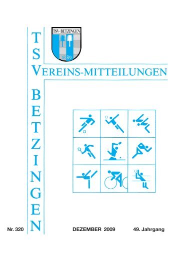 Dezember 2009 / Nr. 320 - TSV Betzingen