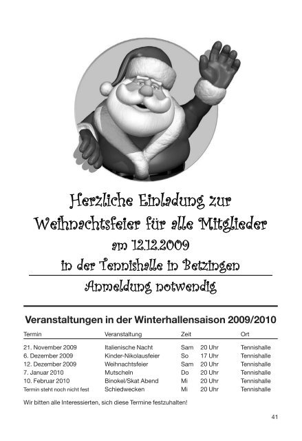 Dezember 2009 / Nr. 320 - TSV Betzingen