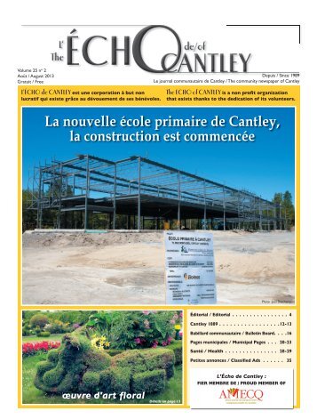 La nouvelle Ã©cole primaire de Cantley, la construction est commencÃ©e