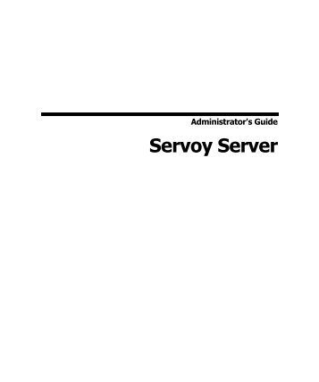 Server guide - Servoy