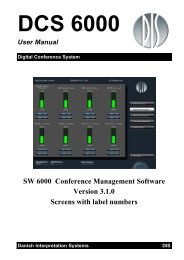 SW 6000 Conference Management Software Version 3.1.0 ... - DIS