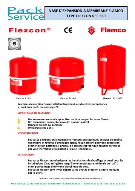 VASE D'EXPANSION FLEXCON