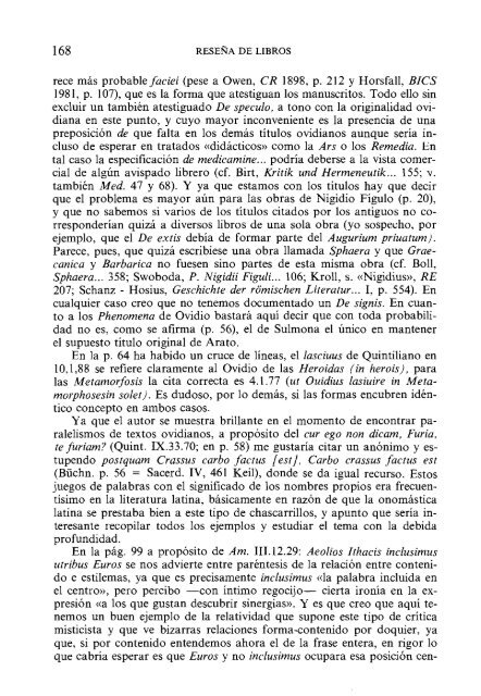 99 (1991) - Sociedad EspaÃ±ola de Estudios ClÃ¡sicos