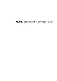 MySQL Connector/Net Developer's Guide - Download - MySQL