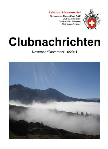 Clubnachrichten - SAC Sektion Pfannenstiel